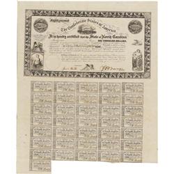 Raleigh, NC- State of North Carolina $1000 Bonds 1862 C