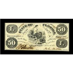 Tallahassee, FL- State of Florida $50 Oct. 10, 1861 Cr.