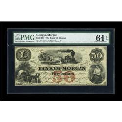 Morgan, GA - Bank of Morgan $50 Mar. 9, 1857 PMG 64
