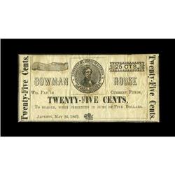 Jackson, (MS)- Bowman House 25¢ May 26, 1862 Kraus UNLT