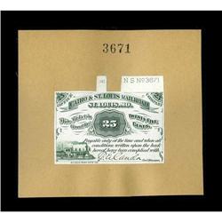 St. Louis, MO-Cairo & St. Louis Railroad 25¢ (1877)This