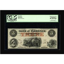 Florence, NE- The Bank of Florence $3 18XX G6aThis well