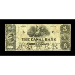 Albany, NY- The Canal Bank of Albany $3 Oct. 1, 1844 G2