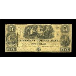 Angelica, NY- Allegany County Bank $5 June 1, 1840 G6A