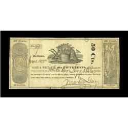 Bellona, NY- Gage & Whitaker 50¢ June 12, 1837 Harris 8