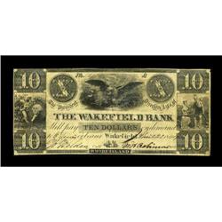 Wakefield, RI- The Wakefield Bank $10 April 20, 1847 A1