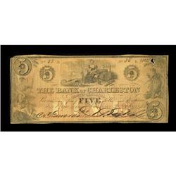 Charleston, SC- The Bank of Charleston $5 Feb. 2, 1858