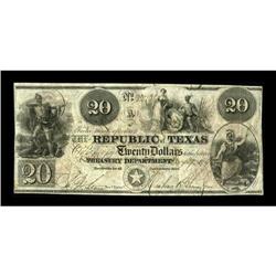 Austin, TX - Republic of Texas $20 Jany 27, 1840 Cr. A6