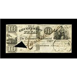 Houston, TX- Government of Texas $10 July 1, 1838 Crisw