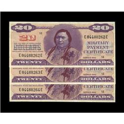 Series 692 $20 Extremely Fine-About New Three Consecuti