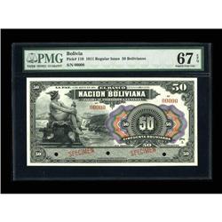 Bolivia El Banco de la Nacion Boliviana 1911 Regular Is