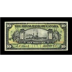 Montreal, PQ- Royal Bank of Canada $10 Jan. 2, 1913