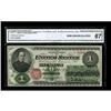 Image 1 : Fr. 16 $1 1862 Legal Tender CGA Gem Uncirculated 67. Th