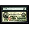 Image 1 : Fr. 16 $1 1862 Legal Tender PMG Choice About Unc 58 EPQ