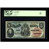 Image 1 : Fr. 64 $5 1869 Legal Tender PCGS New 62. Extra broad ma