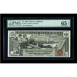 Fr. 224 $1 1896 Silver Certificate PMG Gem Uncirculated
