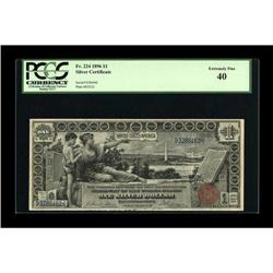 Fr. 224 $1 1896 Silver Certificate PCGS Extremely Fine