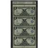 Image 1 : Fr. 226 $1 1899 Silver Certificates Uncut Sheet of Four