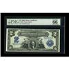 Image 1 : Fr. 256 $2 1899 Silver Certificate PMG Uncirculated 66