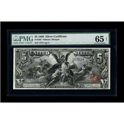 Fr. 268 $5 1896 Silver Certificate PMG Gem 65 EPQ