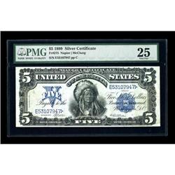 Fr. 275 $5 1899 Silver Certificate PMG Very Fine 25. Pl