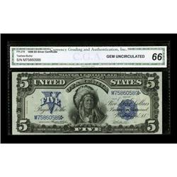 Fr. 278 $5 1899 Silver Certificate CGA Gem Uncirculated