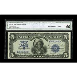 Fr. 278 $5 1899 Silver Certificate CGA Extremely Fine 4