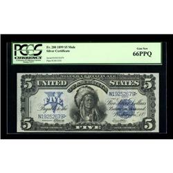 Fr. 280 $5 1899 Silver Certificate Mule PCGS Gem 66PPQ