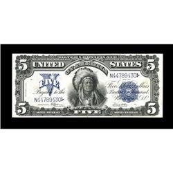 Fr. 281 $5 1899 Silver Certificate Very Fine. The paper