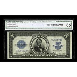 Fr. 282 $5 1923 Silver Certificate CGA Gem Uncirculated