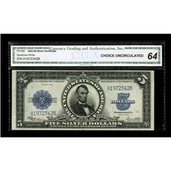 Fr. 282 $5 1923 Silver Certificate CGA Choice Uncircula