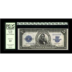 Fr. 282 $5 1923 Silver Certificate PCGS Choice New 63.