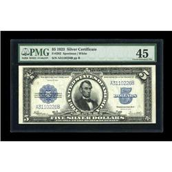 Fr. 282 $5 1923 Silver Certificate Extremely Fine. A to