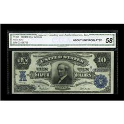 Fr. 304 $10 1908 Silver Certificate CGA About Uncircula