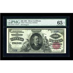 Fr. 317 $20 1891 Silver Certificate PMG Gem Uncirculate