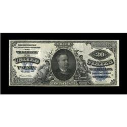 Fr. 322 $20 1891 Silver Certificate Fine-Very Fine. Nic