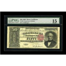 Fr. 329 $50 1880 Silver Certificate PMG Choice Fine 15.