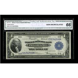 Fr. 715 $1 1918 Federal Reserve Bank Note CGA Gem Uncir