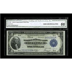 Fr. 720 $1 1918 Federal Reserve Bank Note CGA Gem Uncir
