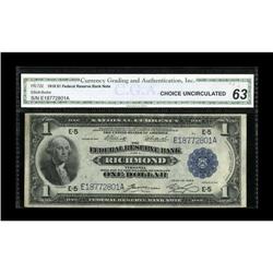 Fr. 722 $1 1918 Federal Reserve Bank Note CGA Choice Un