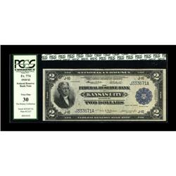 Fr. 774 $2 1918 Federal Reserve Bank Note PCGS VF 30