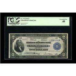 Fr. 779 $2 1918 Federal Reserve Bank Note PCGS Extremel