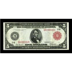 Fr. 833b $5 1914 Red Seal Federal Reserve Note Very Fin
