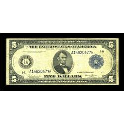 Fr. 845 $5 1914 Federal Reserve Note Very Fine. A perfe