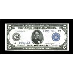 Fr. 851a $5 1914 Federal Reserve Note Gem New. Although