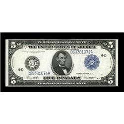 Fr. 859c $5 1914 Federal Reserve Note Extremely Fine. T