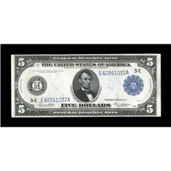 Fr. 863a $5 1914 Federal Reserve Note Extremely Fine-Ab