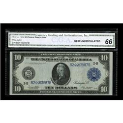 Fr. 911a $10 1914 Federal Reserve Note CGA Gem Uncircul