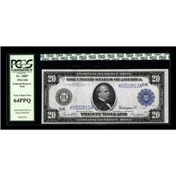 Fr. 1007 $20 1914 Federal Reserve Note PCGS Very Choice