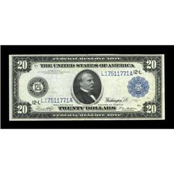 Fr. 1011a $20 1914 Federal Reserve Note Choice About Ne